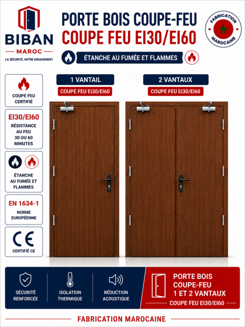 Porte bois coupe-feu 