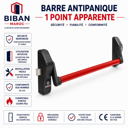 Barre anti panique 1 point apparente  
