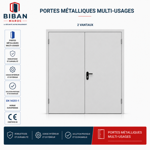 Porte de service 2 vantaux 1750x2100