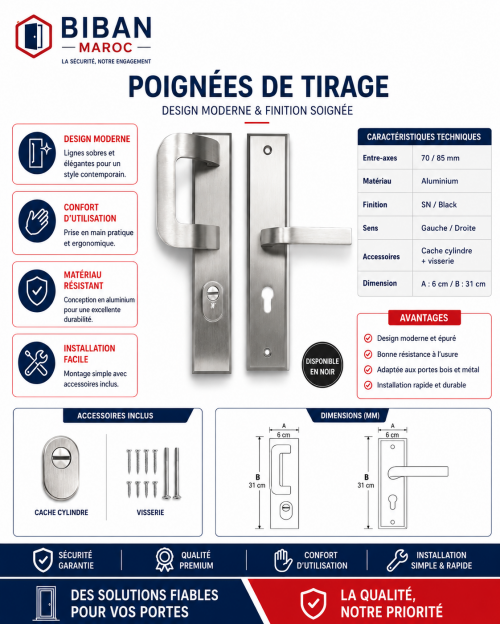 Poignées de tirage