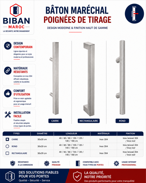 Poignées de tirage