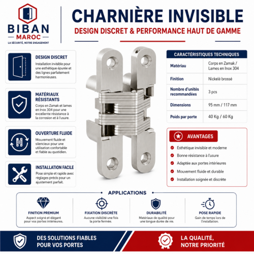 Charnières invisibles