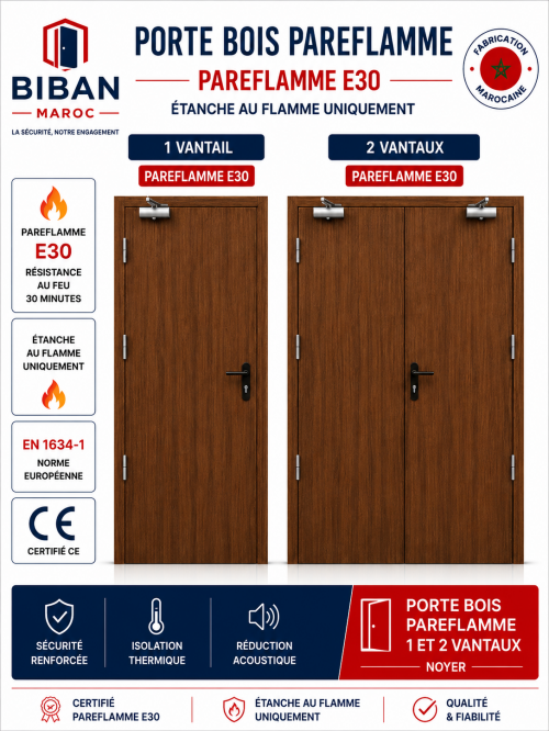 Porte bois pare flamme E30