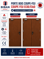 Porte bois coupe-feu 