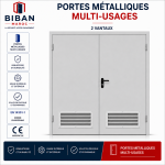 Porte de service 2 vantaux 1750x2100