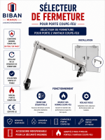 Sélecteur de fermeture pour porte coupe-feu 