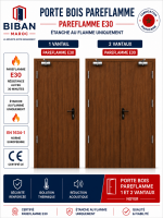 Porte bois pare flamme E30